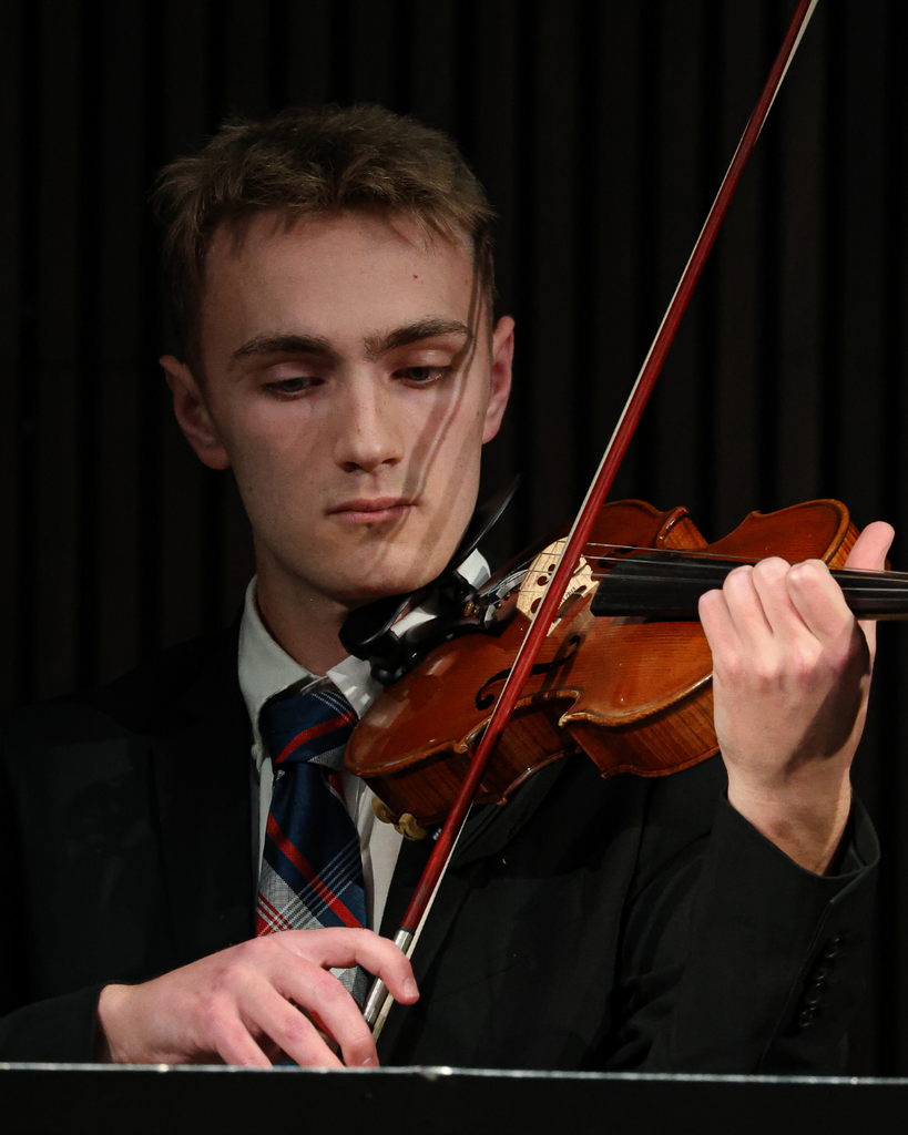 Sterling Scholar student playing the violin.