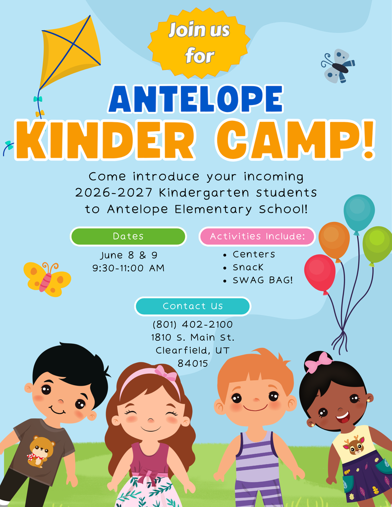 Kinder Camp Flyer June 8 and 9.  9:30-11 for Incoming Kindergarteners. 