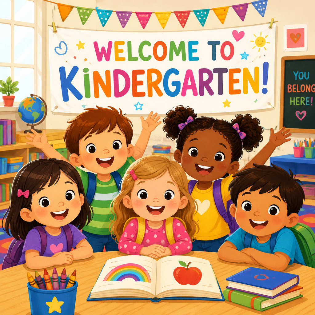 happy kindergarteners
