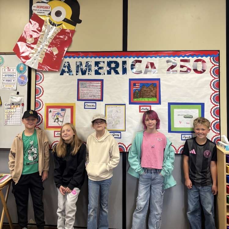 students posing for America 250