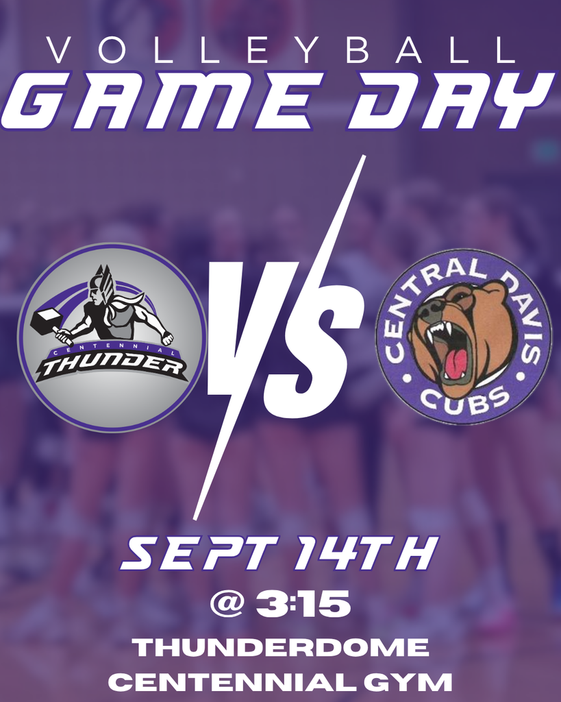 Sept 14th at 3:15 in thunderdome vs Central Davis