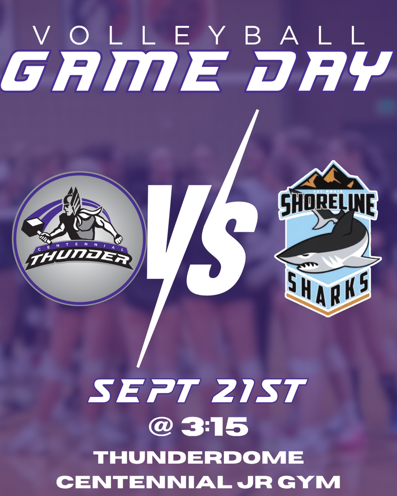 Sept 21st at 3:15 in thunderdome vs Shoreline