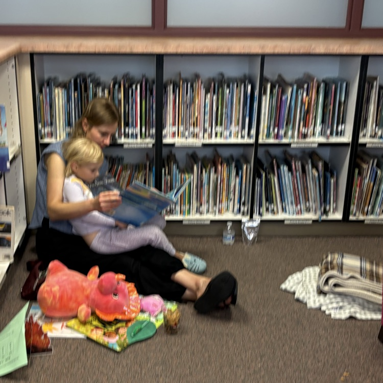 parent reading with child