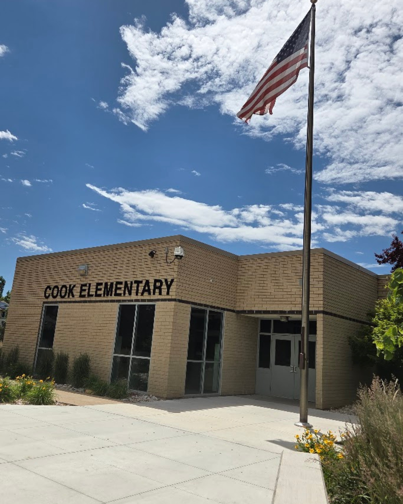 Front of Cook Elementary.