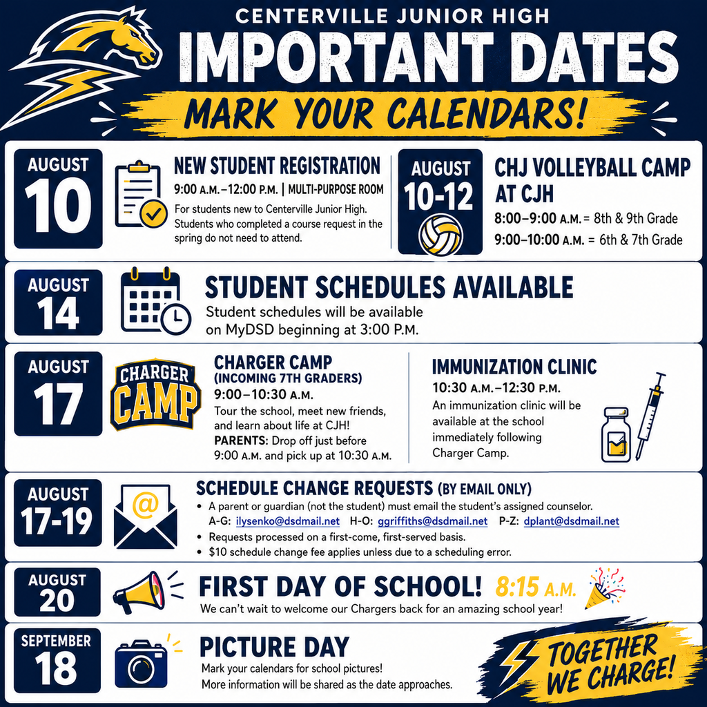 Back-to-School Important Dates