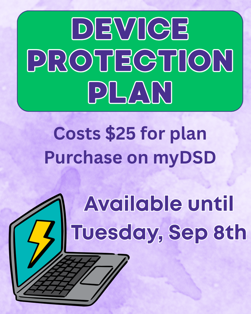Get a device protection plan on myDSD for $25 by Sept 8th to protect your laptops