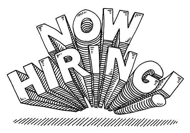 Now Hiring pencil drawing