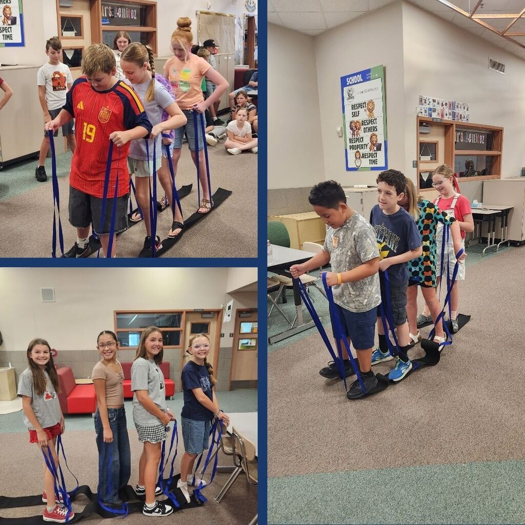 Students working together to move together.