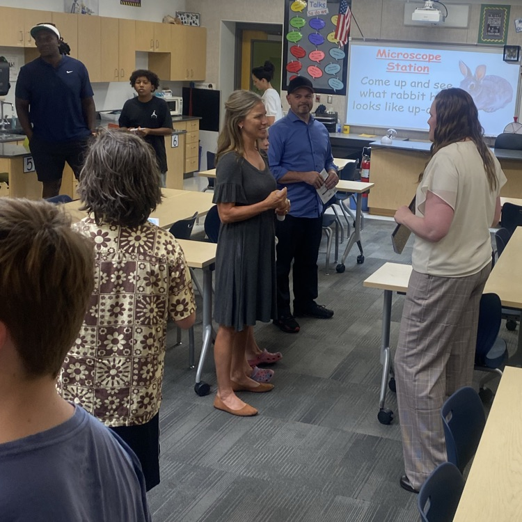 Families and teachers visiting