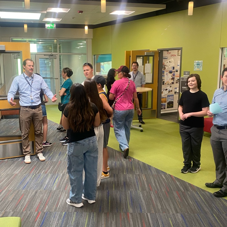 Families and teachers visiting