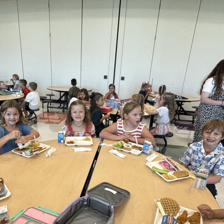 students in the cafeteria