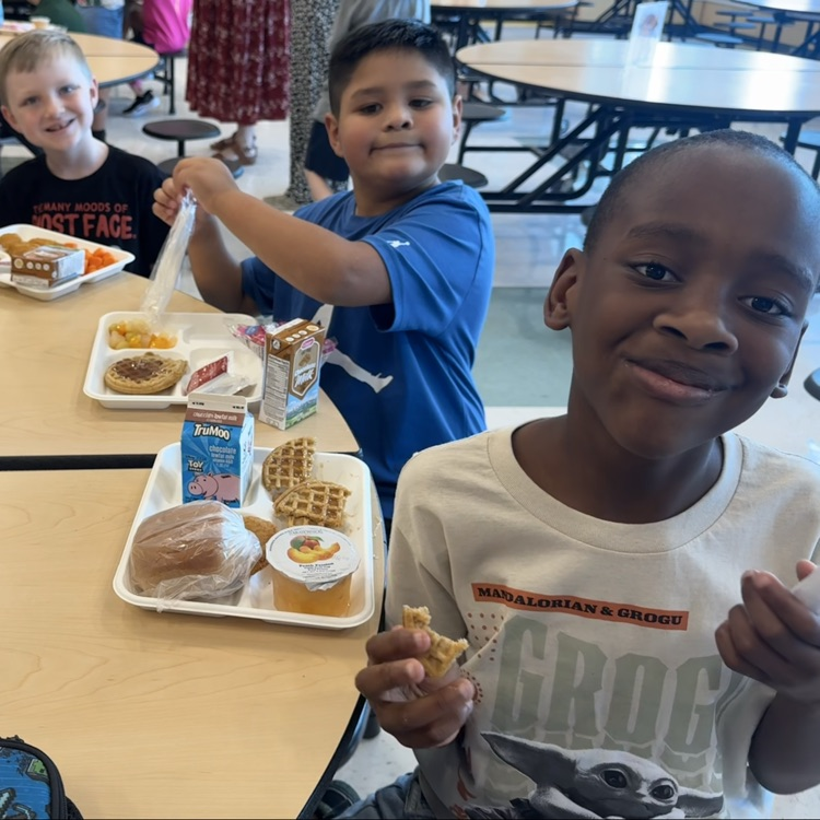students in the cafeteria
