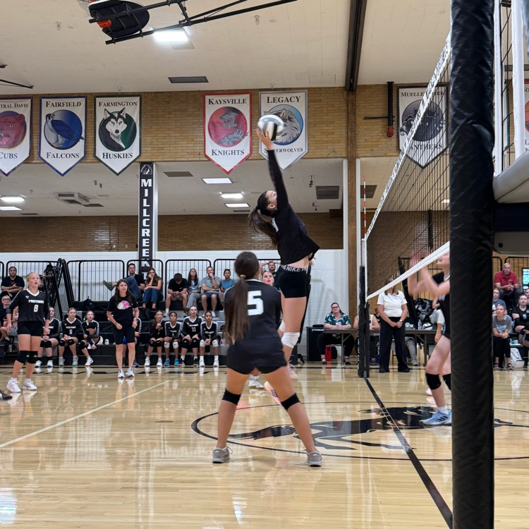 girl spiking ball