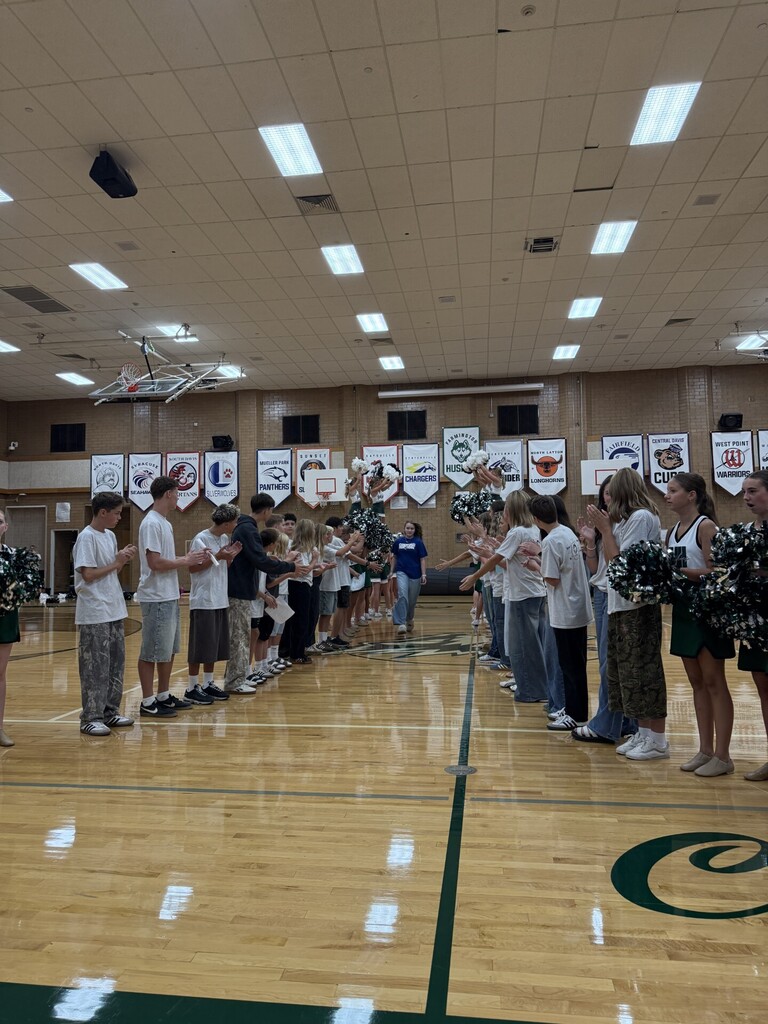 Our new Volleyball team was announced at the assembly.