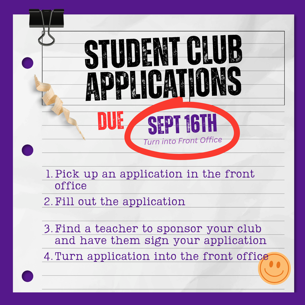 Student Club Applications Due September 16th