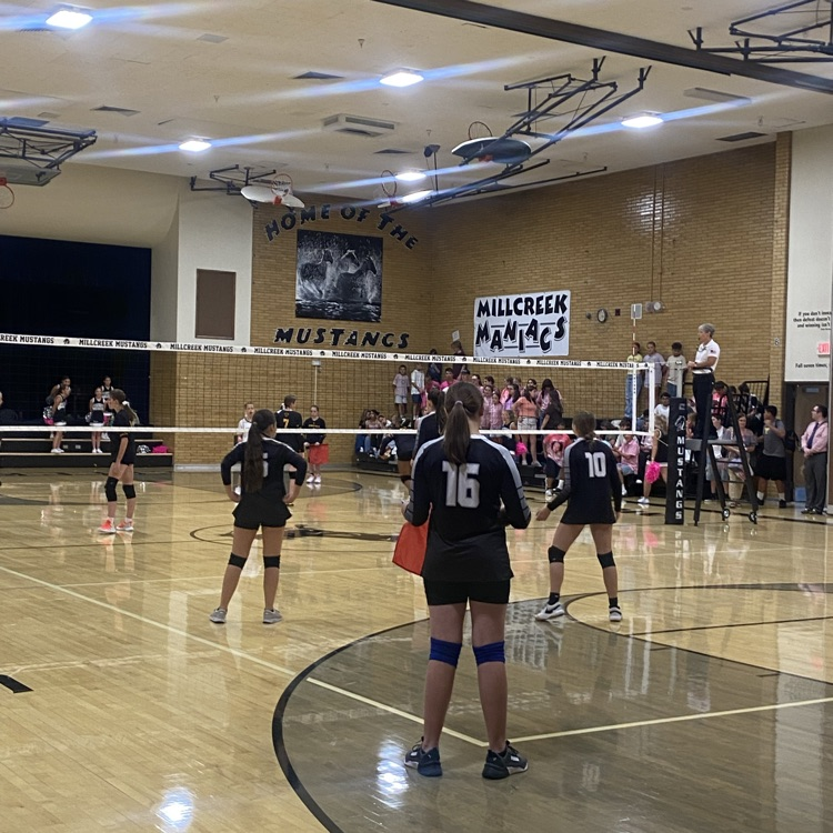 Girls playing volleyball