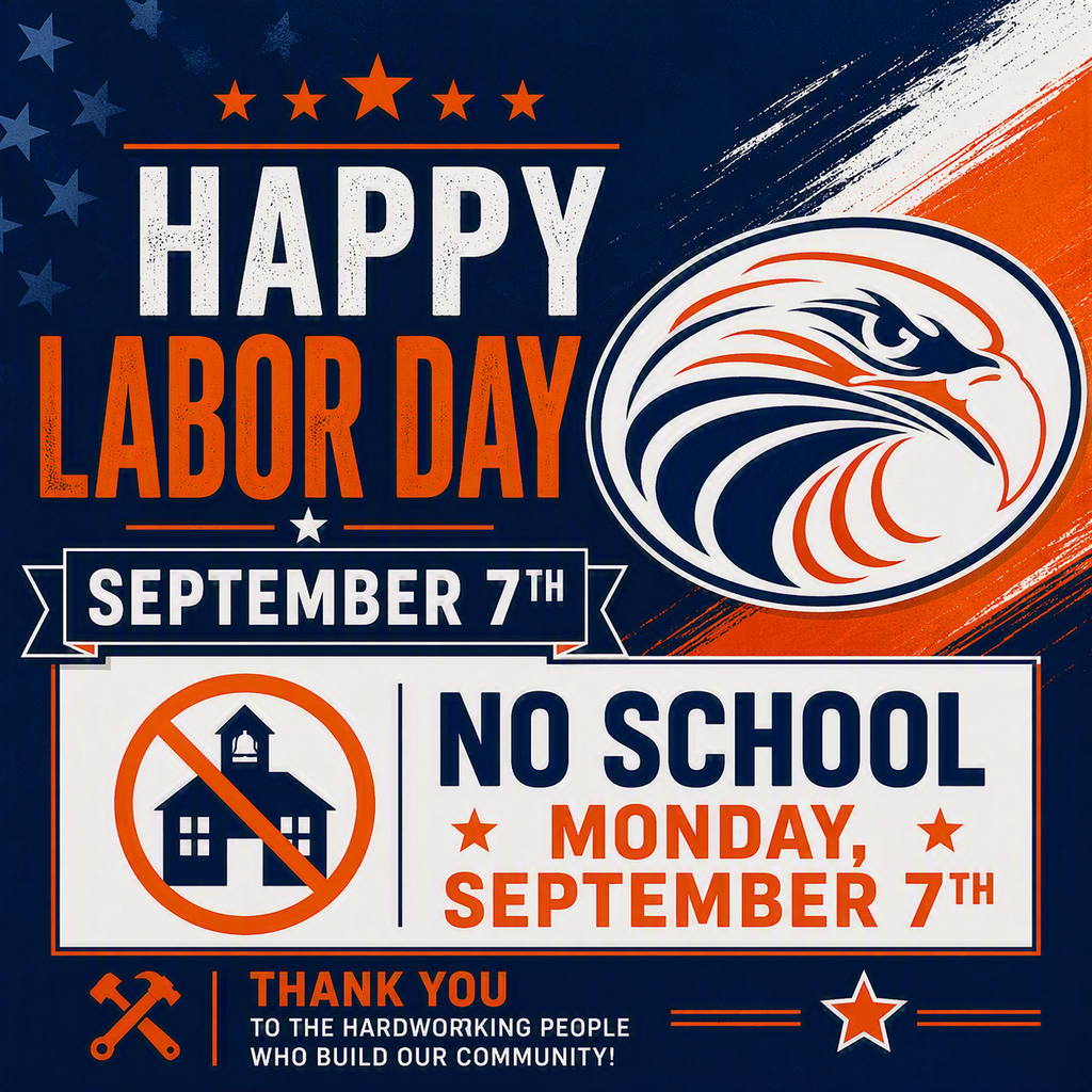 Labor Day is September 7th and no school that day.