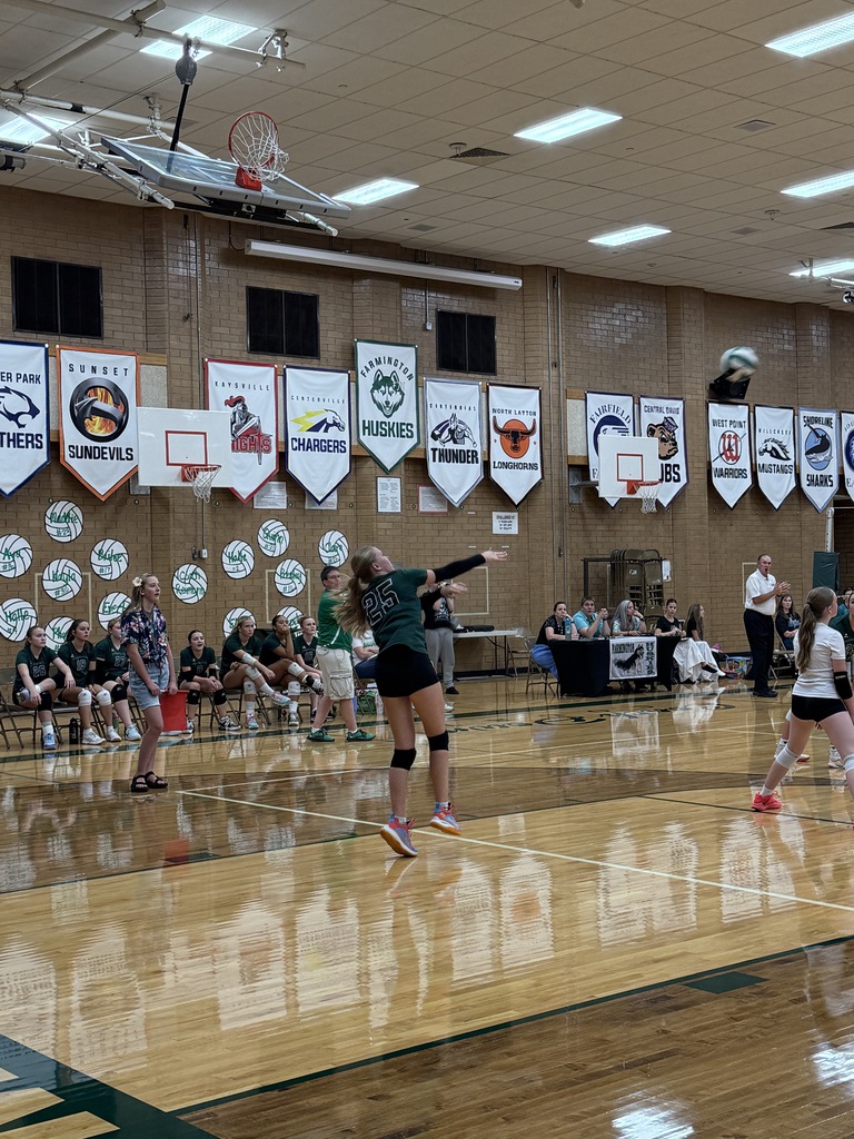 Athlete serving the volleyball. 