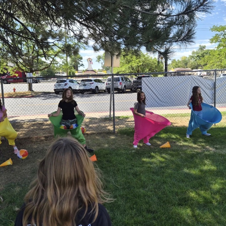 6th graders on first day of school playing games while building class community 