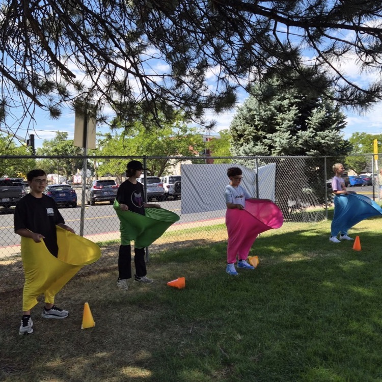 6th graders on first day of school playing games while building class community 
