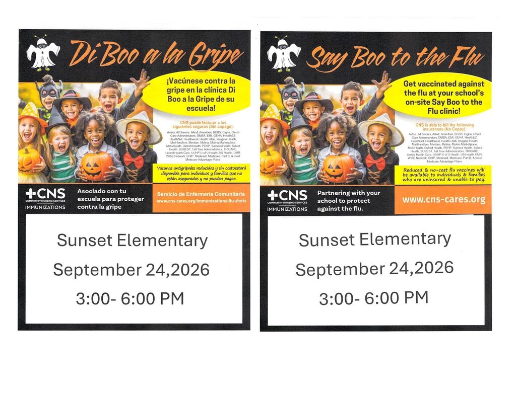 Boo to the flu is coming to the elementary on Sept. 24th from 3-6