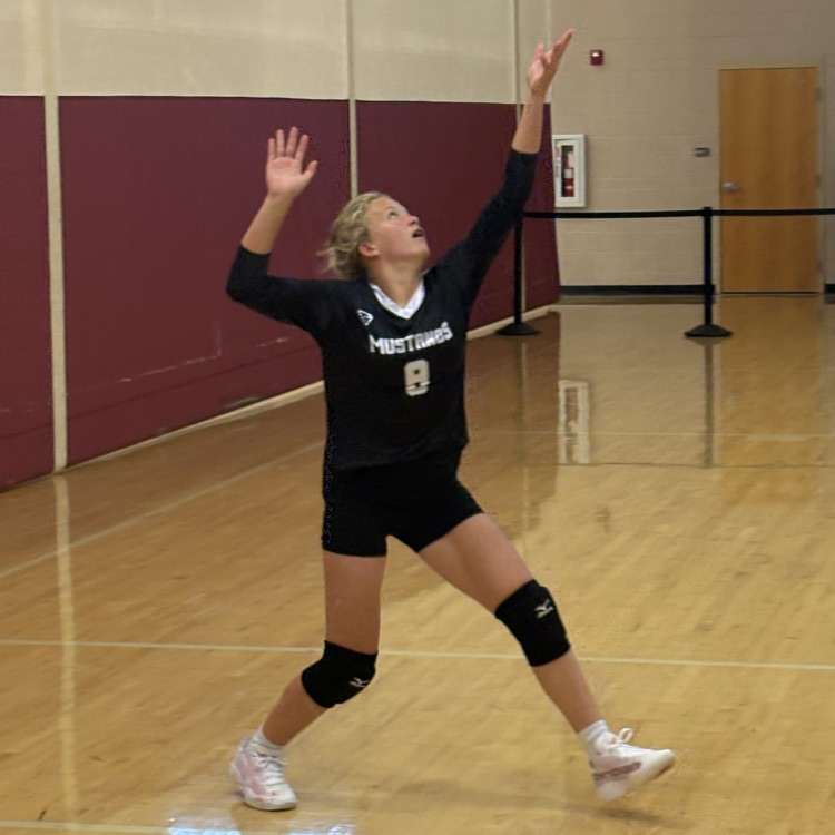 girl serving volleyball 