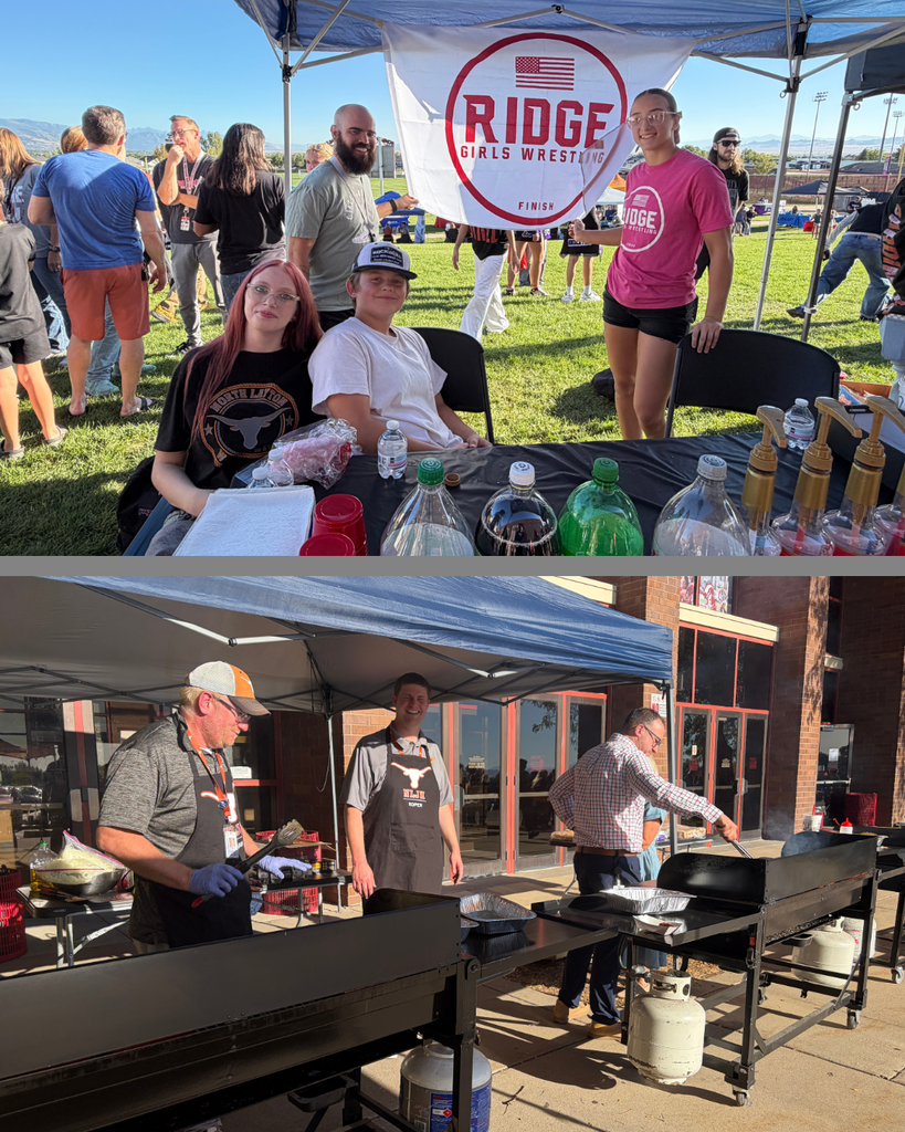 different booths at the community showing our admin cooking hotdogs and students serving soda