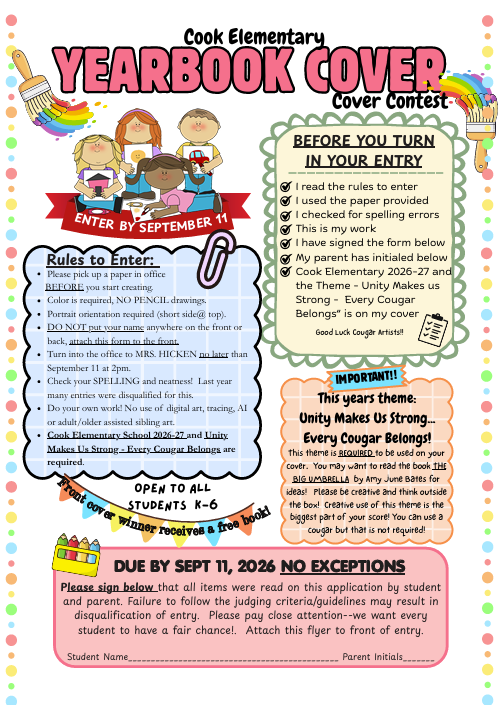 Yearbook Cover Contest Details
