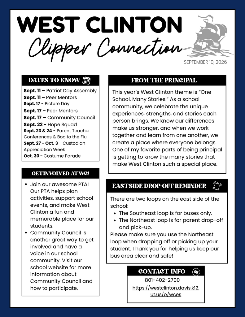 Clipper Connection Newsletter 9.10.26