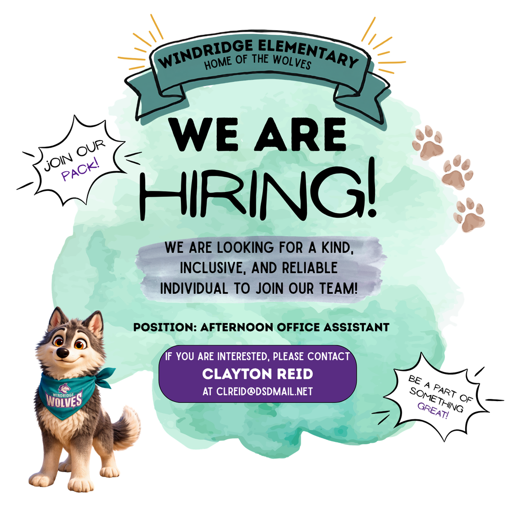 We're hiring! Contact Clayton Reid if you are interested at clreid@dsdmail.net
