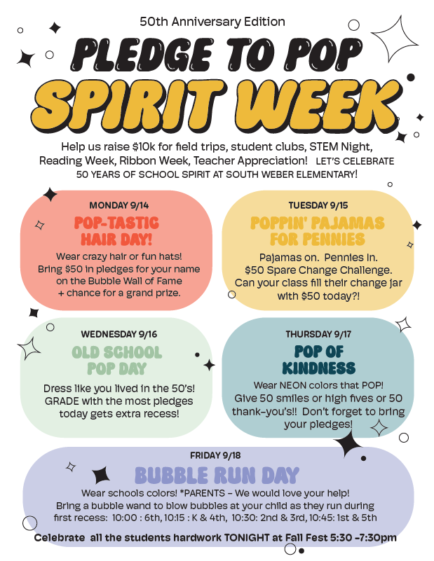 South Weber Elementary to celebrate 50th anniversary with Spirit Week