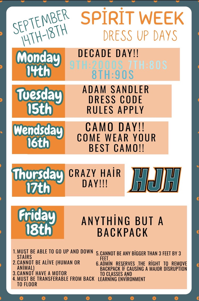 spirit week flyer 