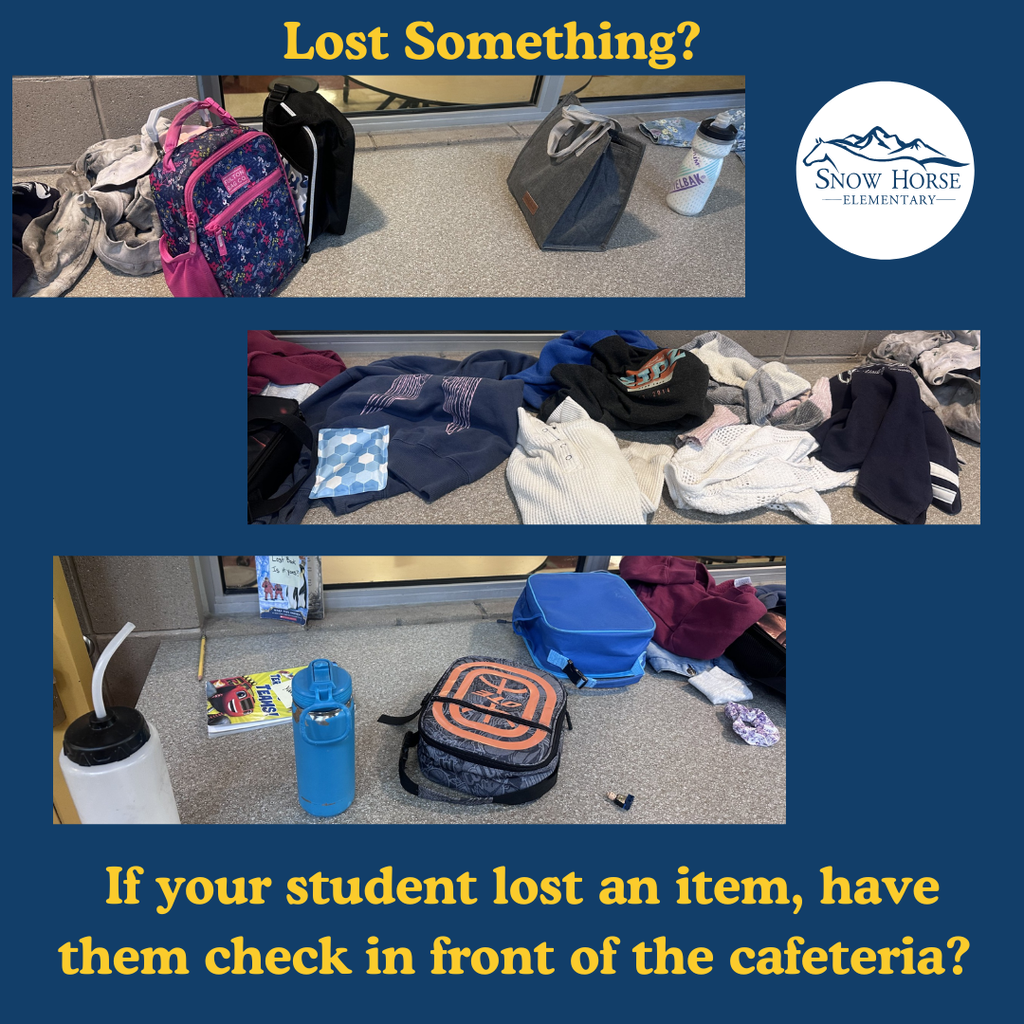 Lost items in front of cafeteria