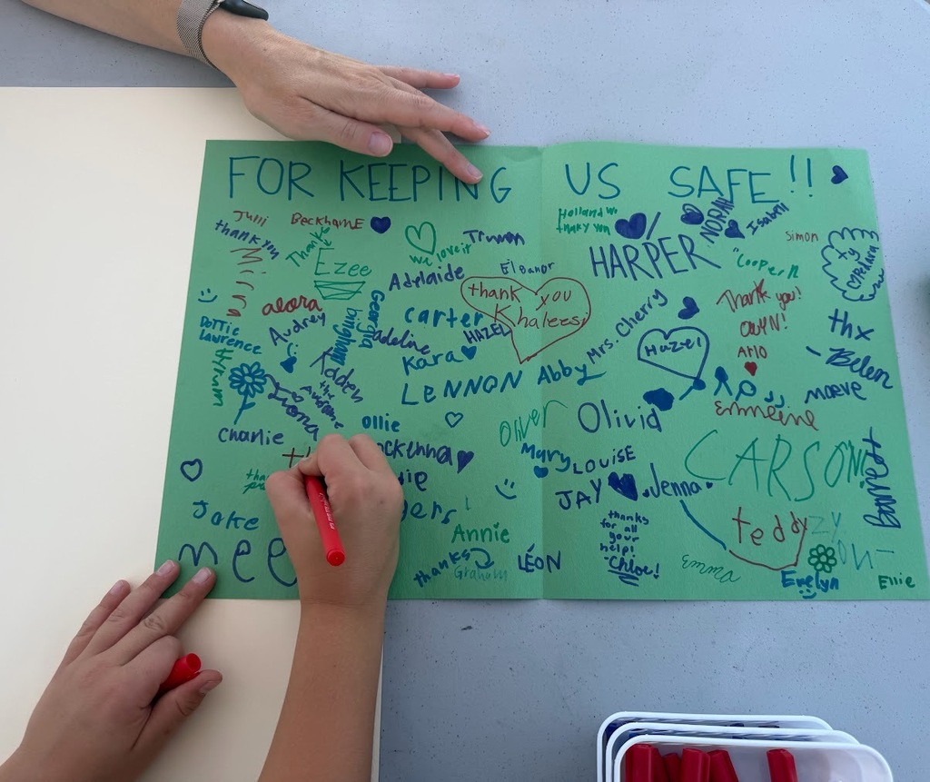 Students participating in a PTA recess activity for Red Ribbon Day