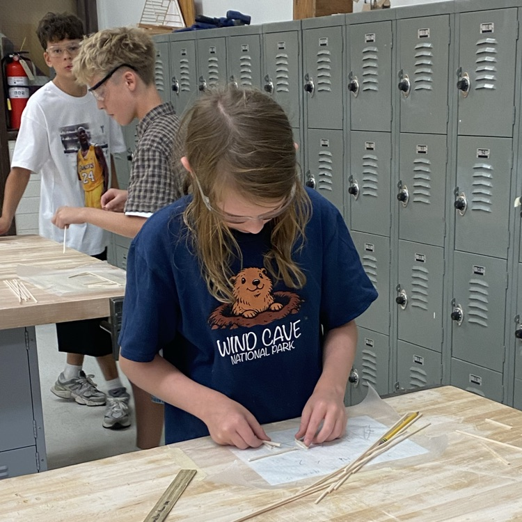 students building bridges