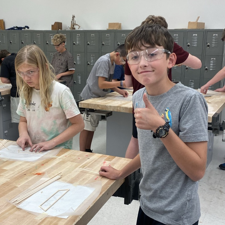 students building bridges