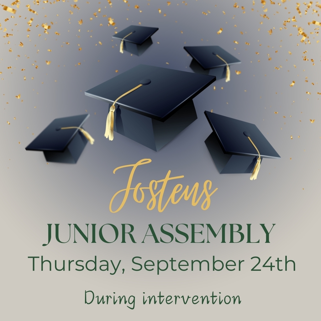 Josten's Junior Assembly Thursday, September 24th during intervention.