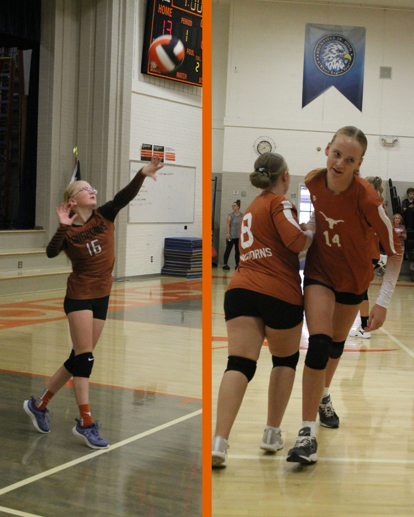 three girls playing volleyball