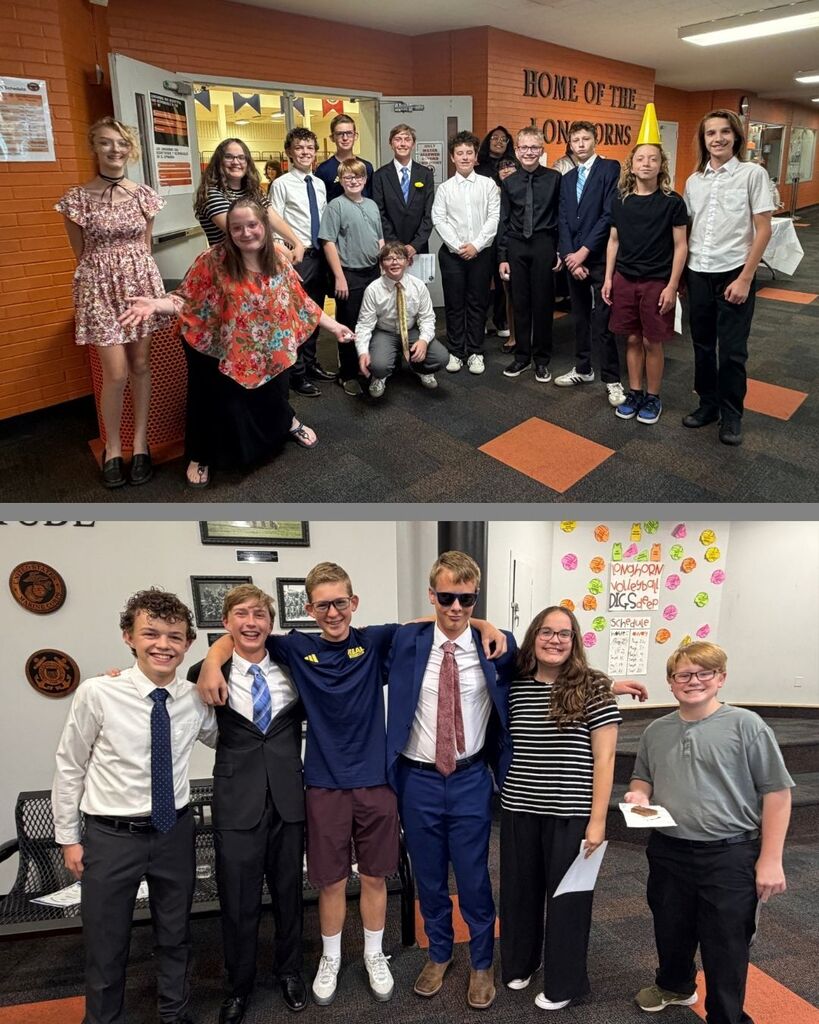 National Jr Honors Society students standing with each other