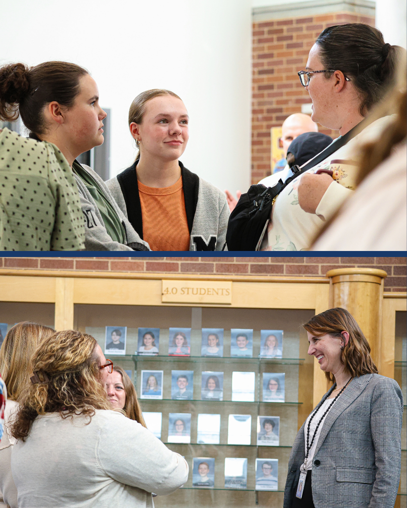 A collage of people talking at the Millcreek PTA National School of Excellence Awards Ceremony