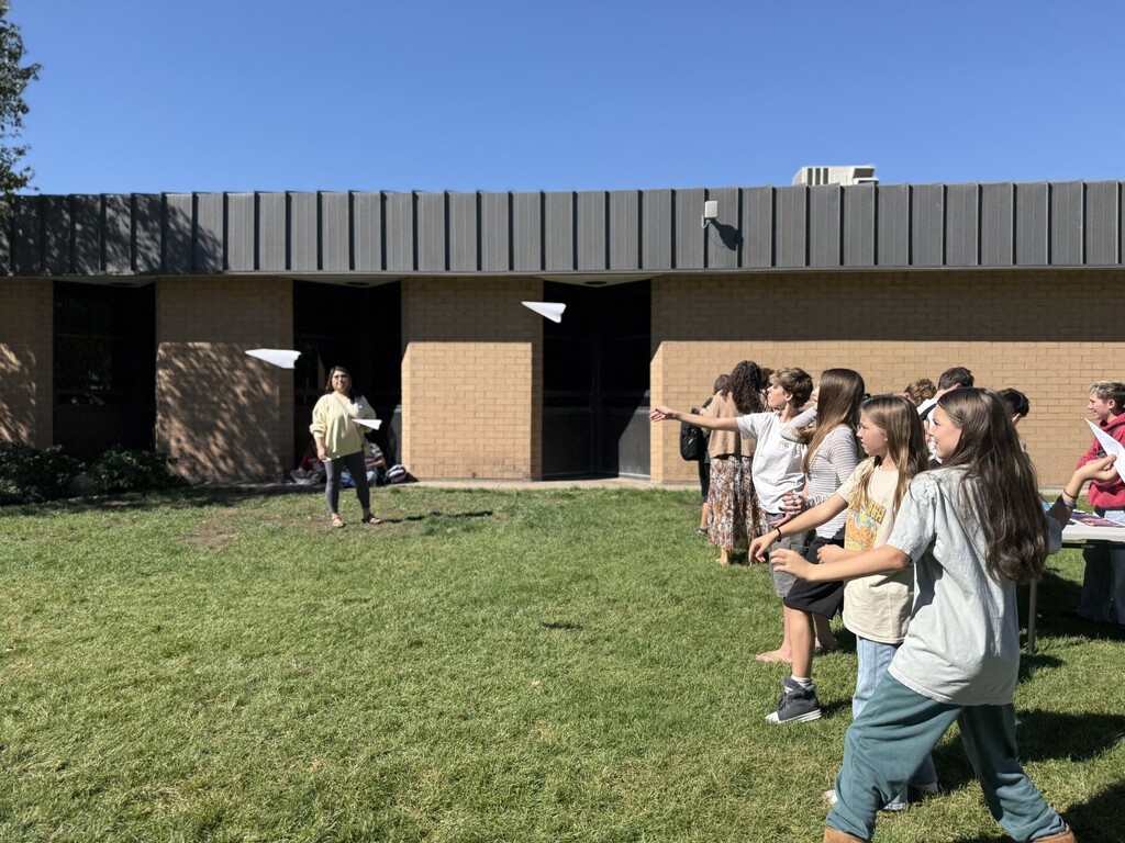 Flying the paper airplanes!