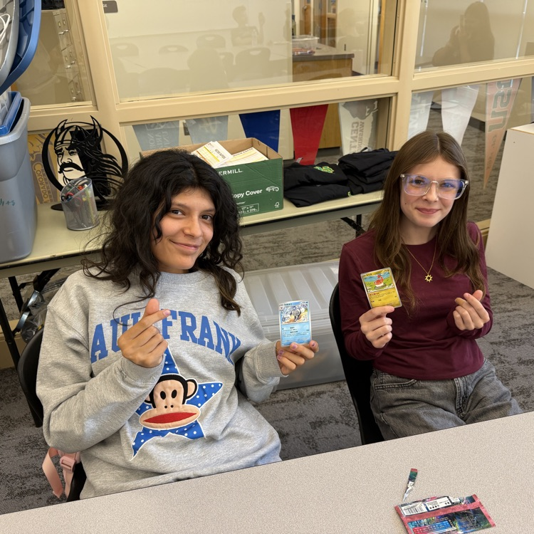 Students with Pokemon Cards