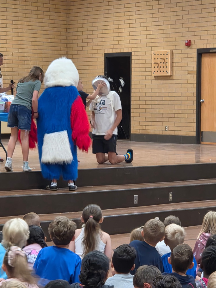 Principal Sanders got a pie to the face!
