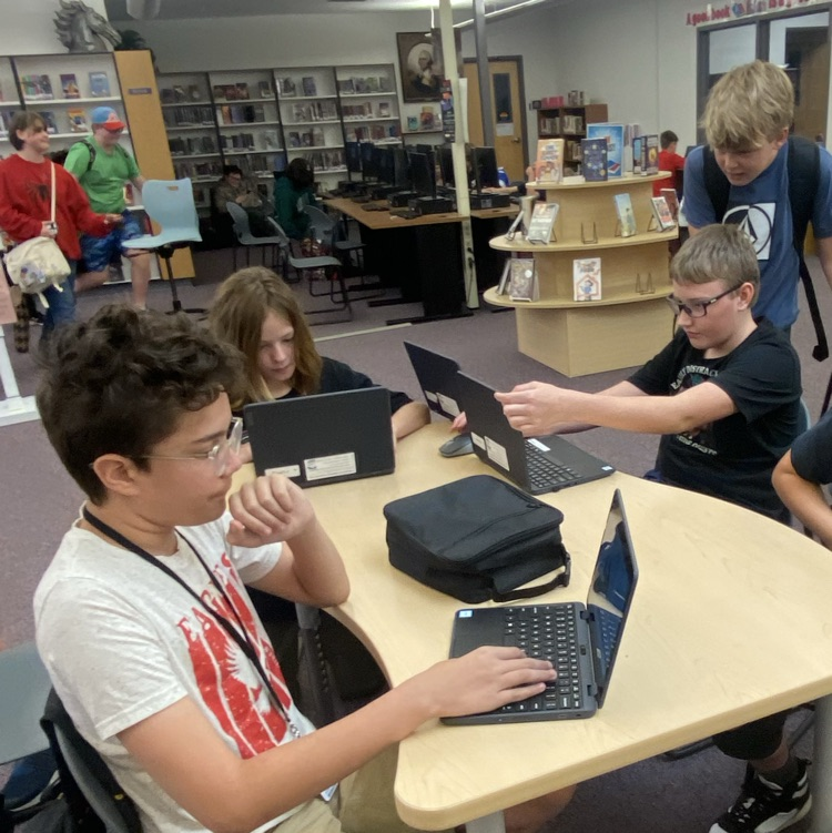 students playing games