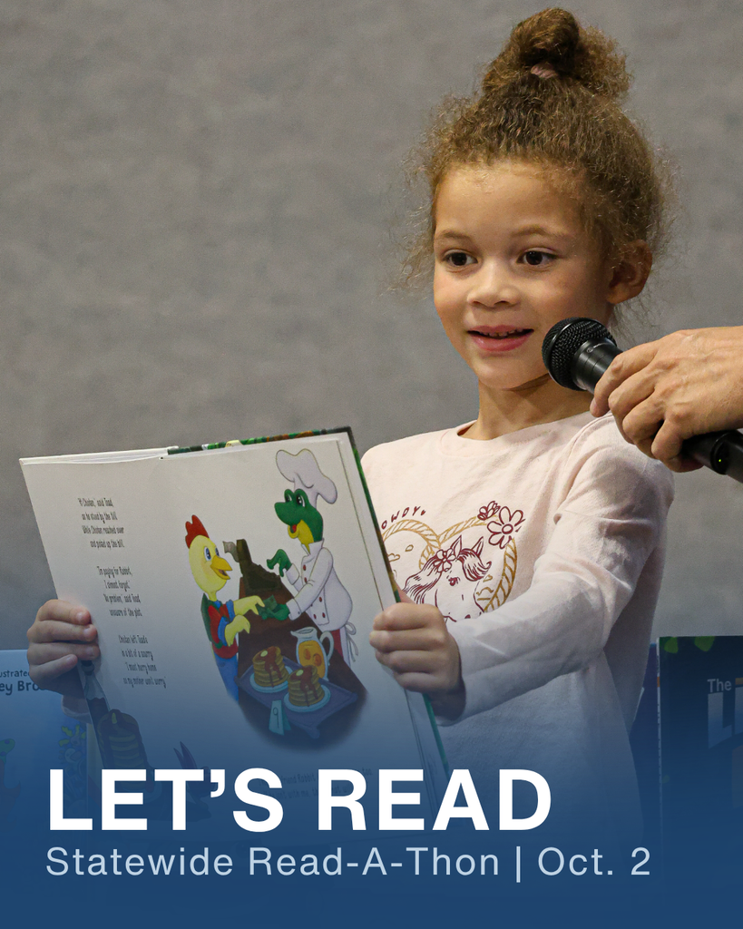 Child reading a book
