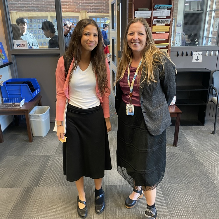 student dressed like teacher