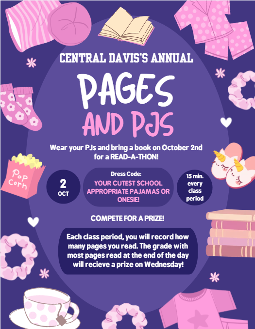Central Davis Junior High Participates in Statewide Read-A-Thon