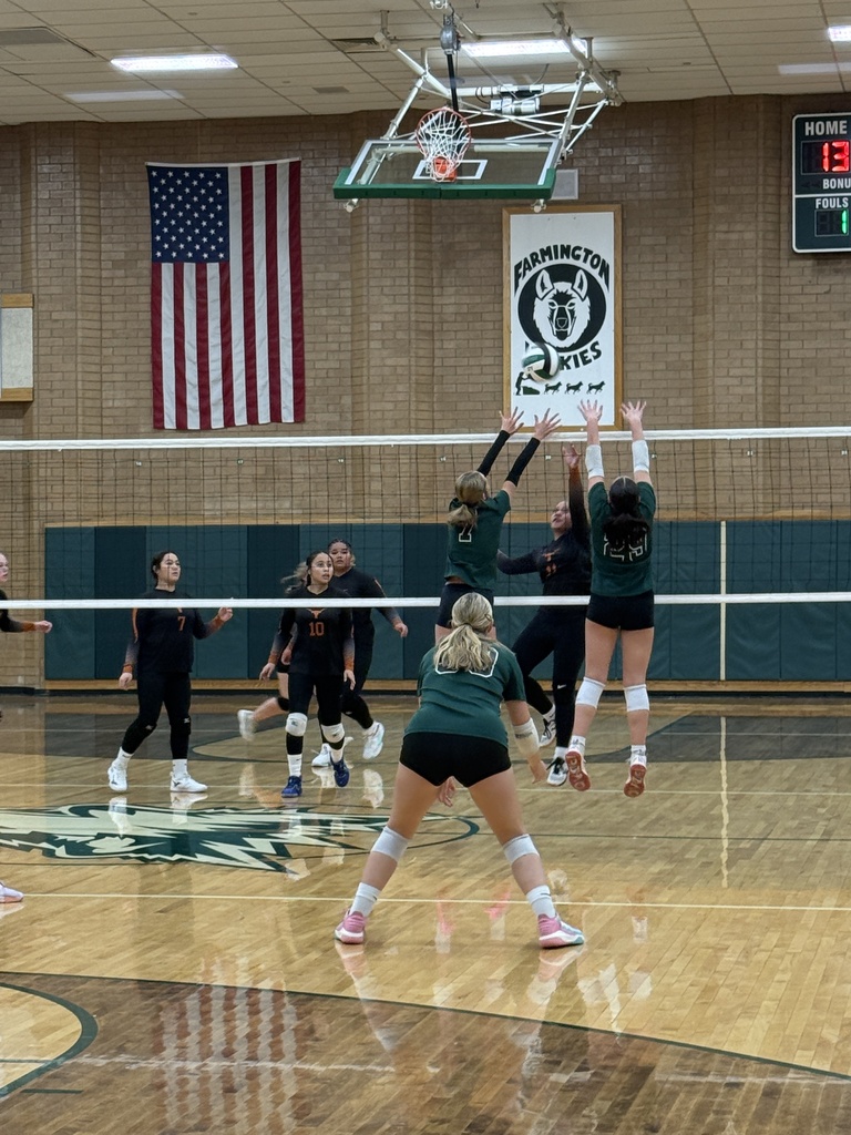 Student blocking the ball. 