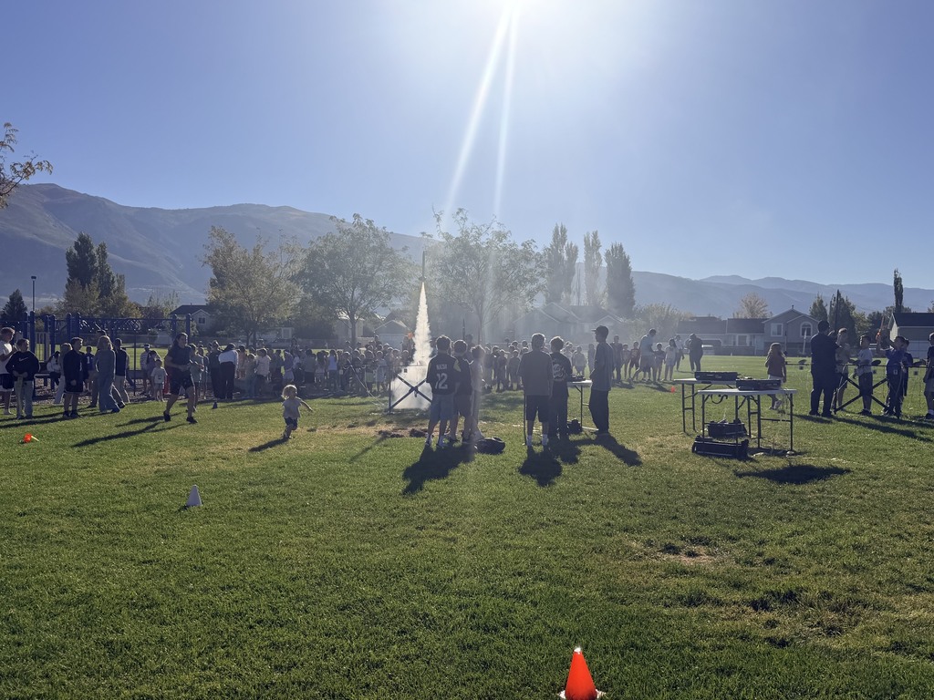 Students and community members watch another successful launch!