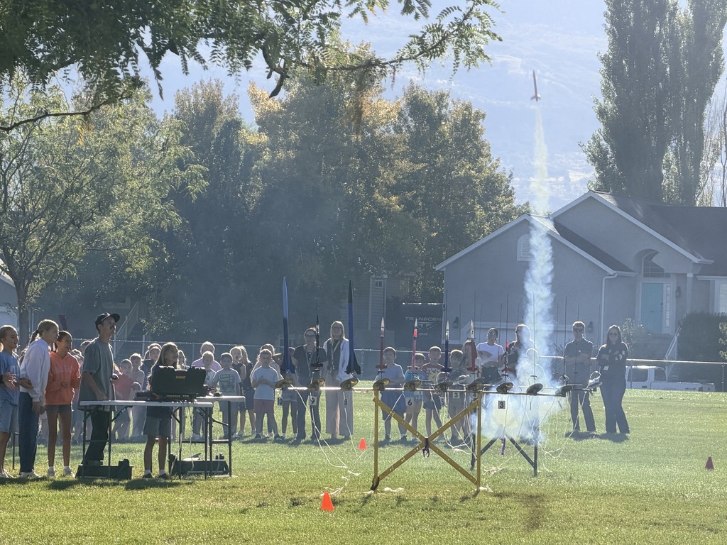 Students and community members watch another successful launch!
